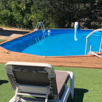 Poolside at La Bergerie Gite