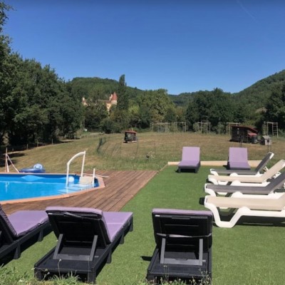 La Bergerie gite views of the surrounding countryside and neighbouring chateau