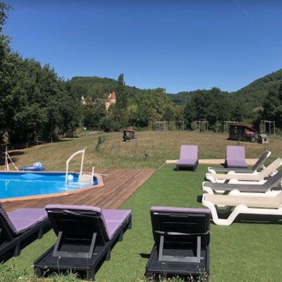 La Bergerie gite views of the surrounding countryside and neighbouring chateau