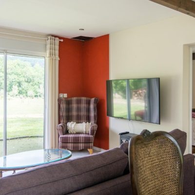 Bergerie Gite. Views from living area ans showing dorrway into Bedroom 2 - new image June 2026